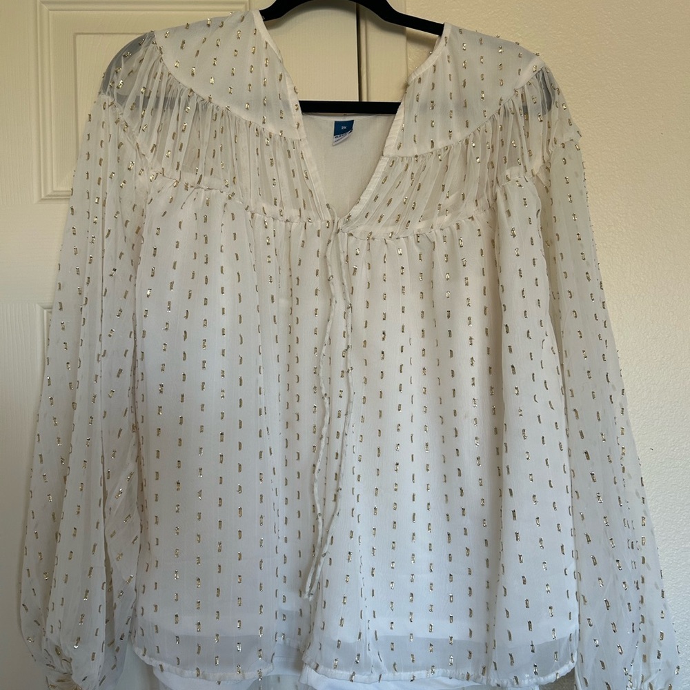 Old Navy White Blouse Top